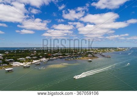 Aerial View Of Ono Island In Orange Beach, Alabama