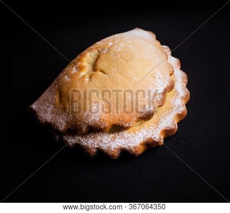 Sweet Ussr Soviet Russian Nostalgic Cottage Cheese Curd Shortbread Bun Cookie Socknik. Pastry On Dar