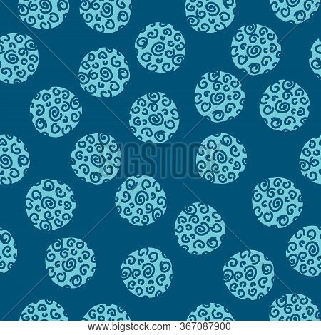 Vector Hand Drawn Dodled Polka Dots. Seamless Repeat