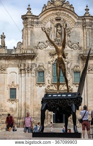 Matera, Italy - September 20, 2019: Matera, European Capital Of Culture 2019. Sculpture The Surreali