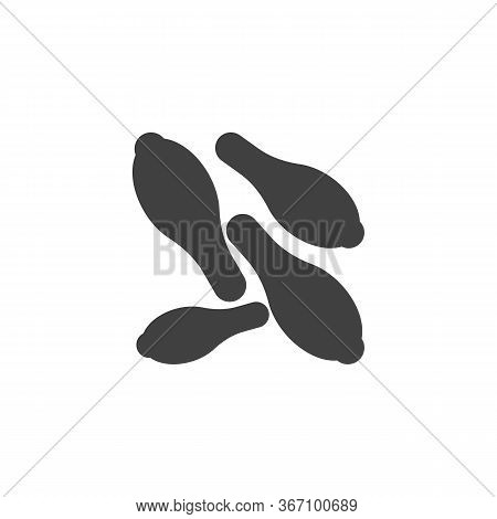 Botulism Bacteria Vector Icon. Filled Flat Sign For Mobile Concept And Web Design. Botulism Virus Gl