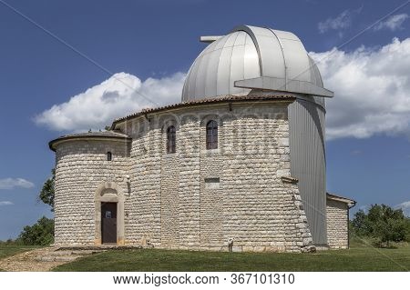 Side View Of The Famous Observatory, Tican - Visnjan, Istria, Croatia