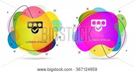 Color Password Protection And Safety Access Icon Isolated On White Background. Security, Safety, Pro