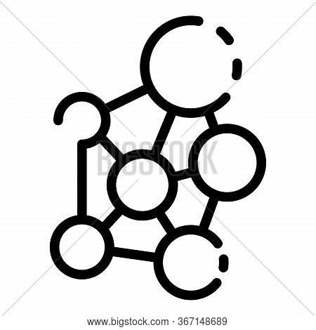 Sociology Molecule Icon. Outline Sociology Molecule Vector Icon For Web Design Isolated On White Bac