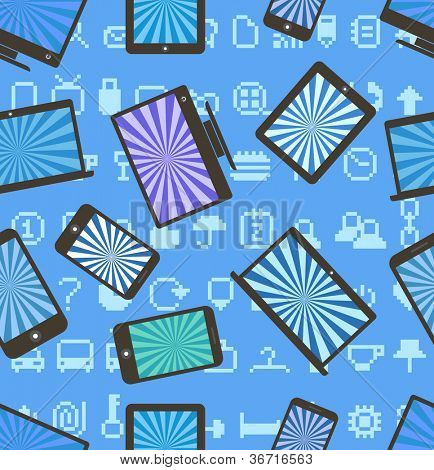 Abstrakte Stil moderne Gadgets seamless pattern