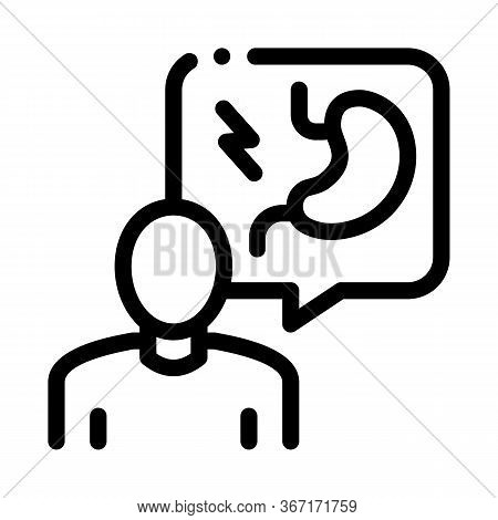 Gastroenterologist Doctor Icon Vector. Gastroenterologist Doctor Sign. Isolated Contour Symbol Illus