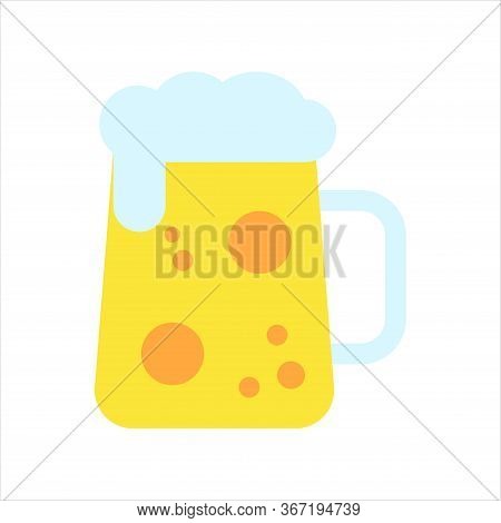 The Beer Glass Flat Icon Vector Image