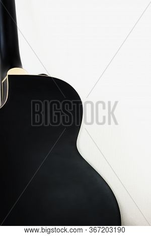 Black Electric Rock Guitar Smooth Shape Silhouette