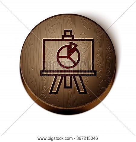 Brown Line Xyz Coordinate System Icon Isolated On White Background. Xyz Axis For Graph Statistics Di