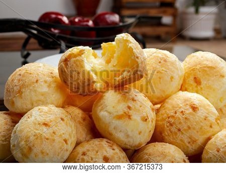 Brazilian snack cheese bread, pao de queijo