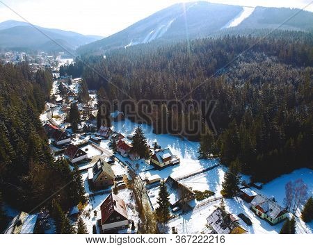 Ski Resort In Harrachov Czech Republic Top Wiev.