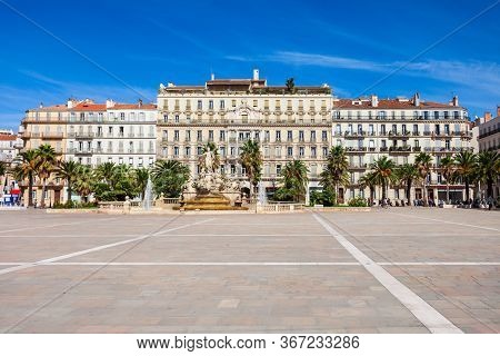 Freedom Square Or Place De La Liberte In The Centre Of Toulon City In France