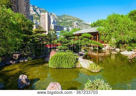 Japanese Garden Or Jardin Japonais Is A Municipal Public Park In Monte Carlo In Monaco