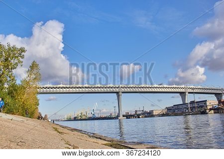 St. Petersburg, Russia - March, 2019. Western High-speed Ring Diameter On Kanonersky Island Zsd
