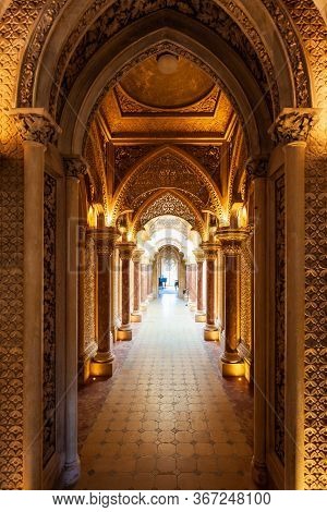 Sintra, Portugal - June 27, 2014: Monserrate Palace Or Palacio De Monserrate Is Located In Sintra To