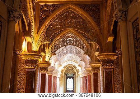 Sintra, Portugal - June 27, 2014: Monserrate Palace Or Palacio De Monserrate Is Located In Sintra To