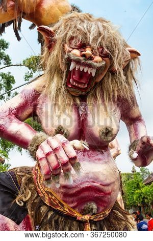 Ubud, Bali - March 04, 2011: Ogoh-ogoh Statues At The Ngrupuk Parade In Bali Island In Indonesia
