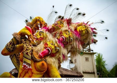 Ubud, Bali - March 04, 2011: Ogoh-ogoh Statues At The Ngrupuk Parade In Bali Island In Indonesia
