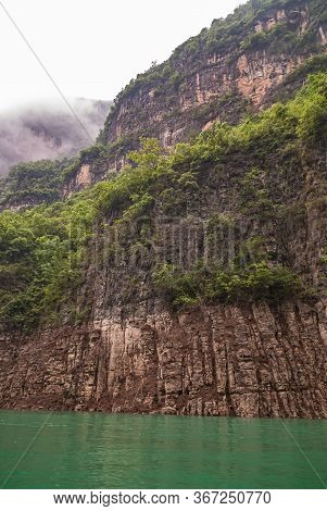 Wushan, Chongqing, China - May 7, 2010: Mini Three Gorges On Daning River. White Cloudscape Descends