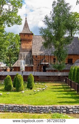 wooden church in Debno, Poland