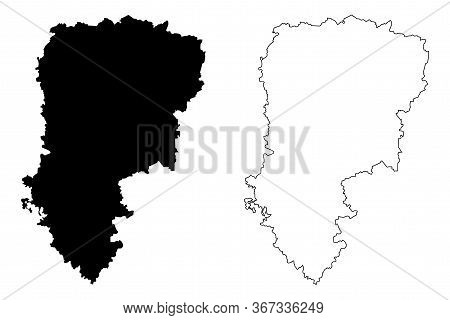 Aisne Department (france, French Republic, Hauts-de-france Region) Map Vector Illustration, Scribble