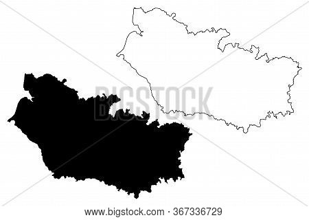 Somme Department (france, French Republic, Hauts-de-france Region) Map Vector Illustration, Scribble