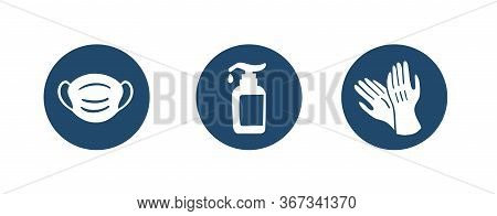Sanitation Accessories Icon To Help During Corona Virus Or Covid 19