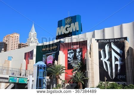 Las Vegas, Usa - April 14, 2014: Mgm Grand Casino Resort In Las Vegas. There Are 104 Casinos In Las 