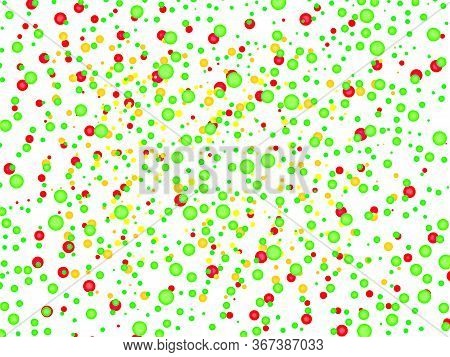 Background White Panel In Red Green And Yellow Circle. Illustration