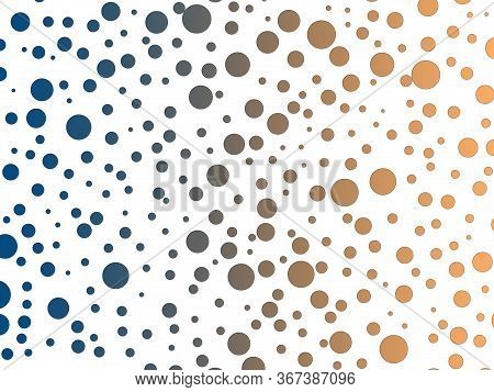 White Background Texture With Round Gradient Spots Of Different Sizes.