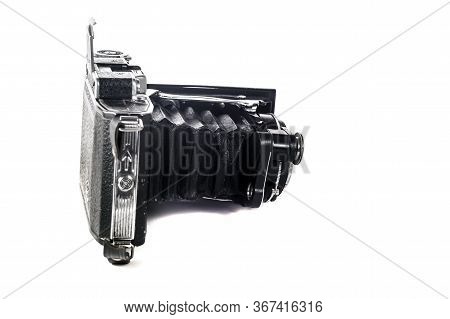 Konstantinovka, Ukraine - December 23, 2016: The Moskva-2 (mockba-2 In Cyrillic) Is A Medium Format 