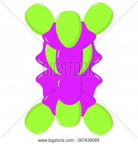 Colourful Balloon Monster. Flying Balloons Abstract. Logo Element