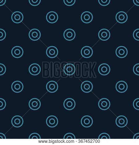 Circles Seamless Abstract Pattern Background. Stock Vector Illustration Isolated On Blue Background.