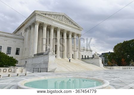 U.S. Supreme Court Building and dramatic sky - Washington D.C. United States of America