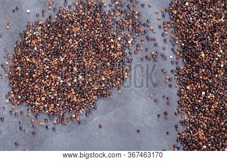 Black Quinoa Seeds - Chenopodium Petiolare. Top View