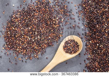 Black Quinoa Seeds - Chenopodium Petiolare. Top View