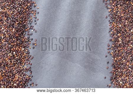 Black Quinoa Seeds - Chenopodium Petiolare. Top View