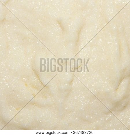 Semolina Porridge With Butter.semolina Is The Top View.background Semolina Porridge.