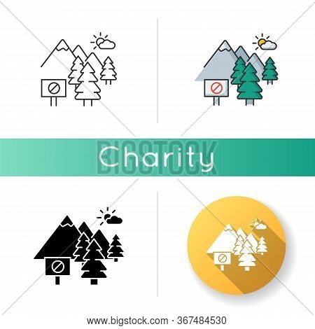 National Park Icon. Nature Preservation. Environmental Protection From Pollution. Wildlife Conservat