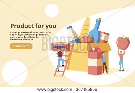 Homemade Fungiculture Growing Hobby, Harvesting Landing Page Template. Tiny Characters Carry Huge Wo