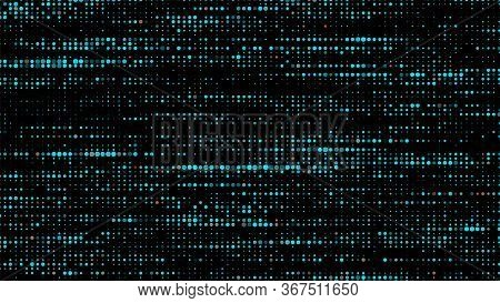 Matrix Abstract Glitch Blue Background. Abstract Green Vector Illustration.