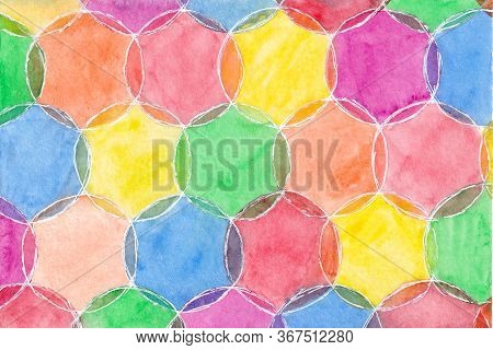 Abstract Hand Drawn Watercolor Background. Spots Watercolor Background.