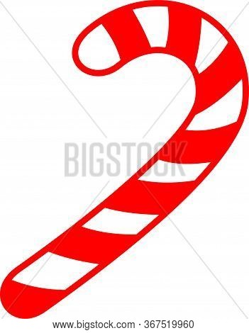 Christmas Candy Simple Vector Image Red White