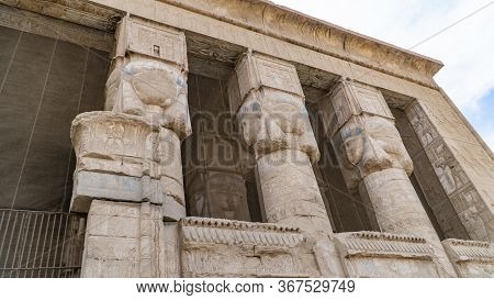 Dendera Temple Or Temple Of Hathor. Egypt. Dendera, Denderah, Is A Small Town In Egypt. Dendera Temp