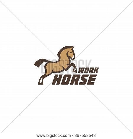 Workhorse Logo, Label Design Template. Vector Illustration.