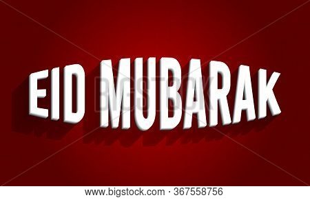 Eid Mubarak With Vintage Text Effect 3d Typestyle