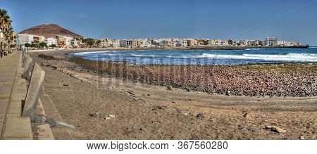 Panoramic View Of Arinaga Beach In Grand Canary, Spain