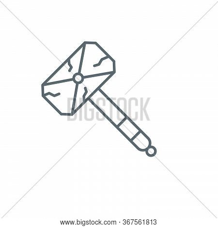 Gaming Hammer Vector Icon Symbol Game Isolated On White Background