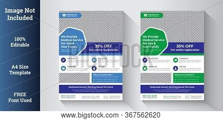 Modern Medical Flyer Template Abstract Background