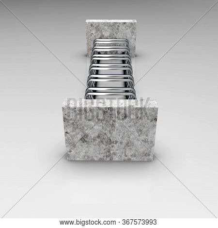 3d Image Of Bicycle Parking 7x Side View 00006